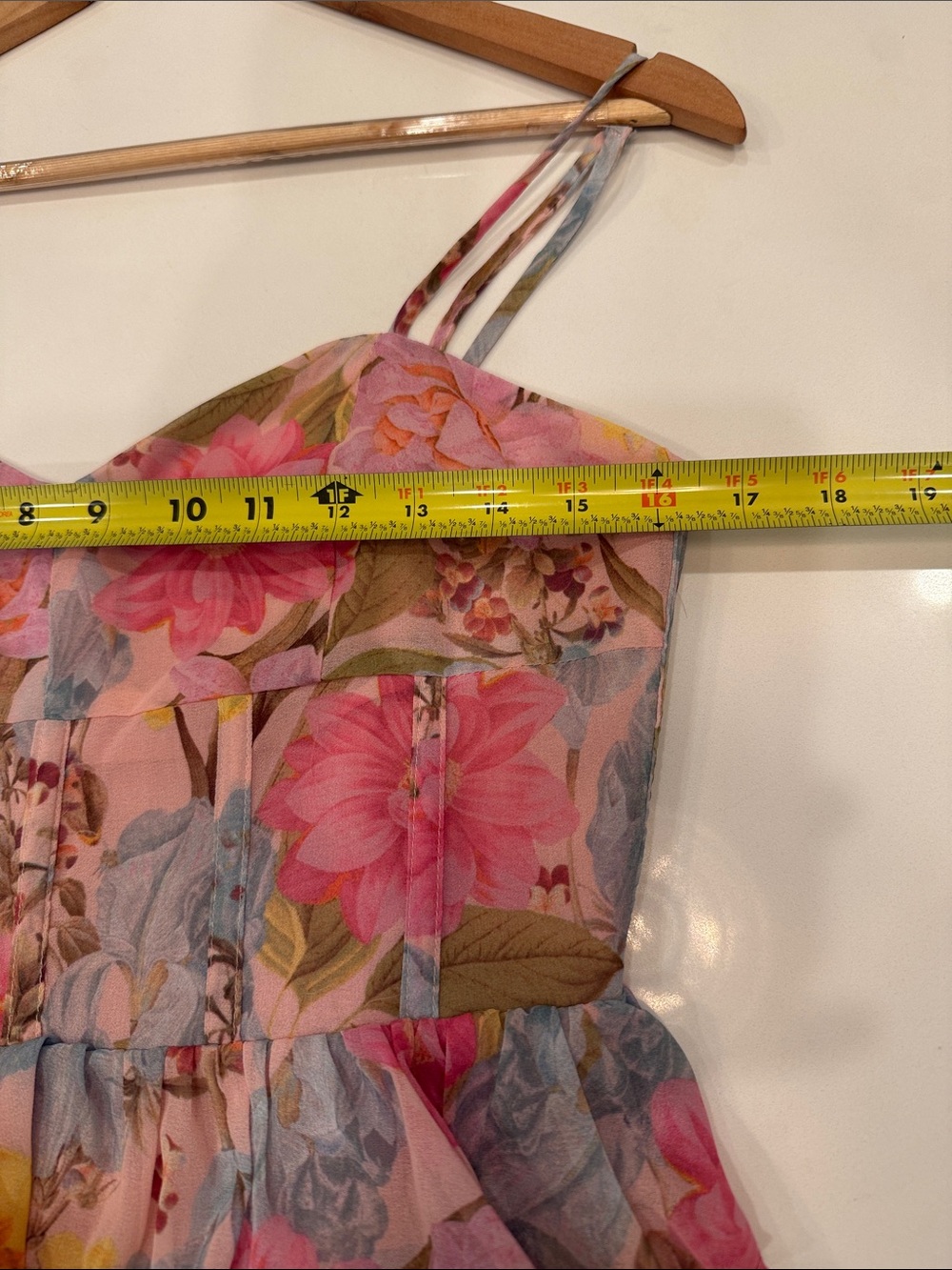 Olivaceous Pink Floral Tiered Ruffle Dress - Picture 7 of 10